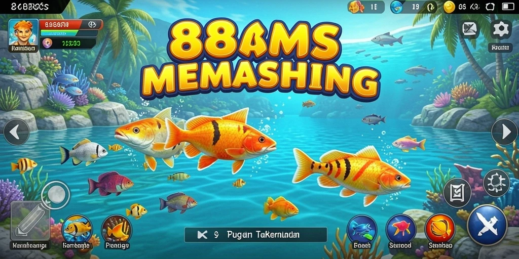Gameplay <strong>88BOS</strong> yang seru saat memancing ikan besar.