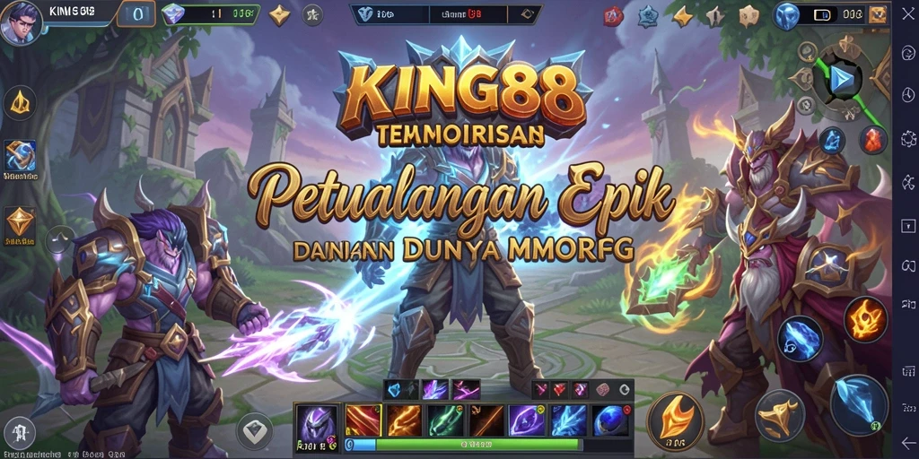 Tampilan gameplay KING88 yang menegangkan dan penuh aksi dalam MMORPG.