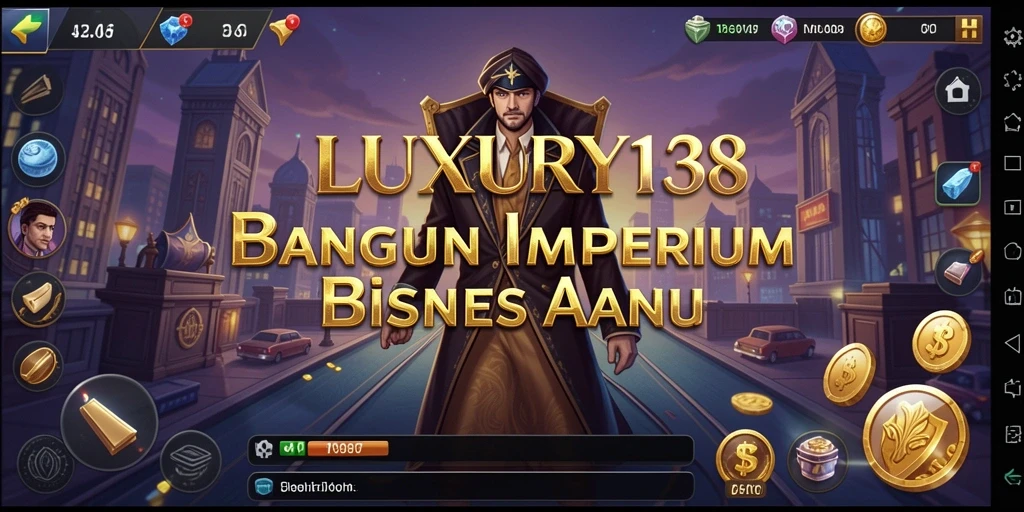 Tampilan gameplay LUXURY138 yang menampilkan strategi bisnis yang menantang.