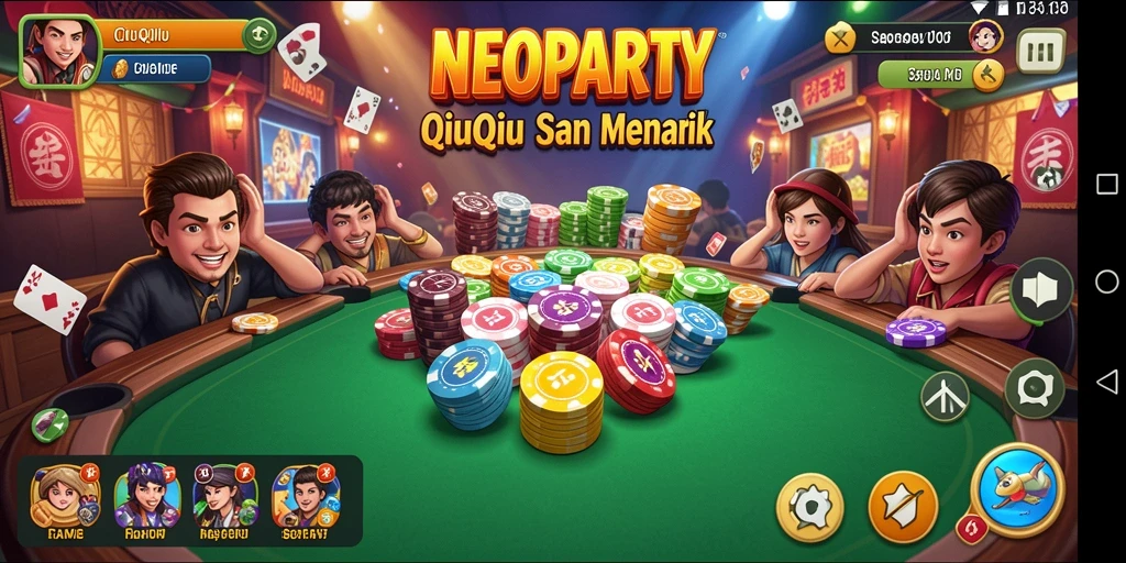 Screenshot gameplay QiuQiu yang menggambarkan keseruan bermain.
