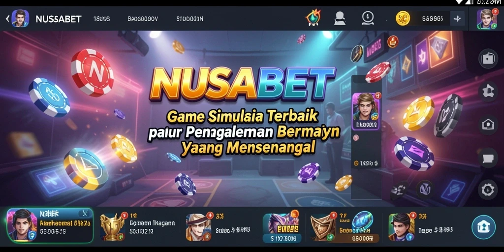 Tampilan screenshot NUSABET yang menampilkan gameplay simulasi yang mendalam.