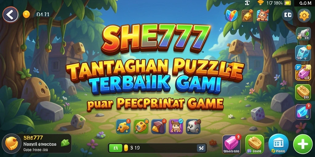 Tampilan gameplay SHE777 yang penuh warna dan menantang