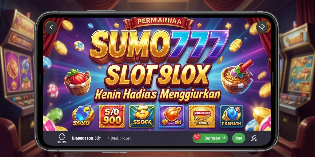 Tangkapan layar permainan SUMO777 dengan grafis slot yang menarik dan fitur bonus.