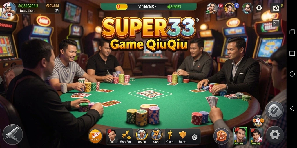 Tampilan seru gameplay QiuQiu di SUPER33.
