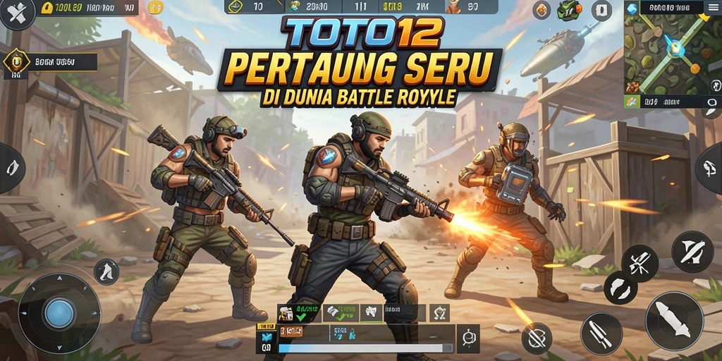 Tangkapan layar TOTO12 dengan aksi seru dalam permainan Battle Royale.